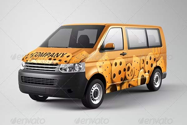 Van Mockup PSD Free Download