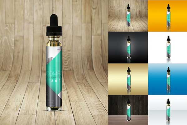 Vape Smoking Liquid Bottles Mock-up