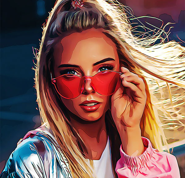Vector oil Painting Ps Action