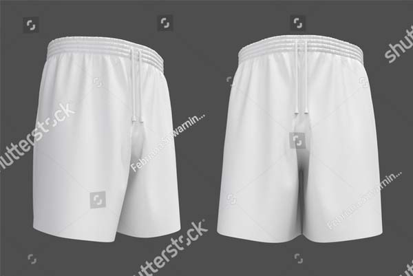Vector Black Mesh Shorts Mockup