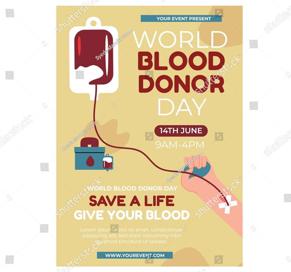 Vector Blood Donor Flyer Download