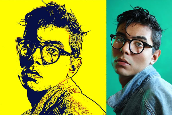 Vector Drawing Paint PS Action