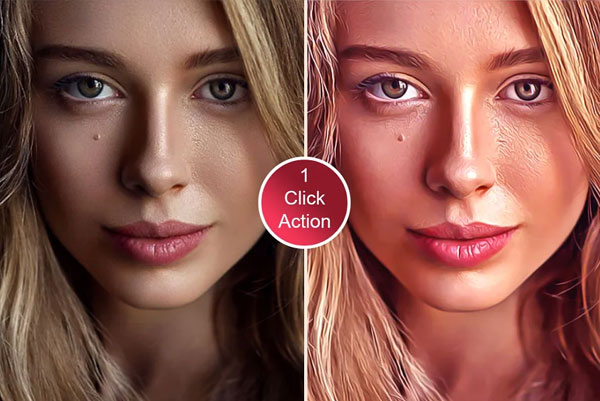 Vector Drawing Paint Photoshop Action