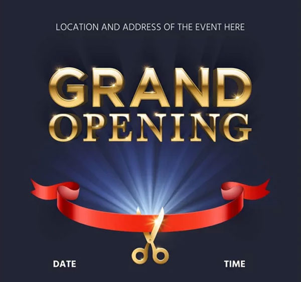 Vector Grand Opening Ceremonial