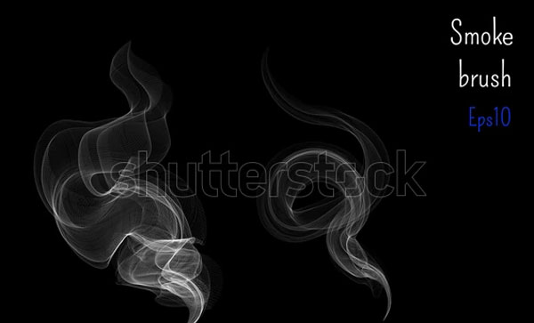 Vector Isolated of Smoke Brush