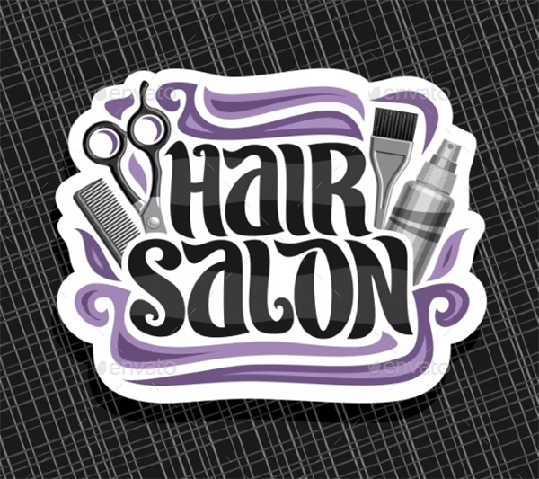 Vector Logo for Hair Salon Template