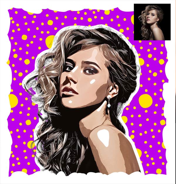 Vector Photoshop Action Realistic Template