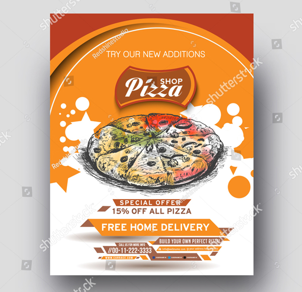 Vector Pizza Restaurant Flyer & Poster Template