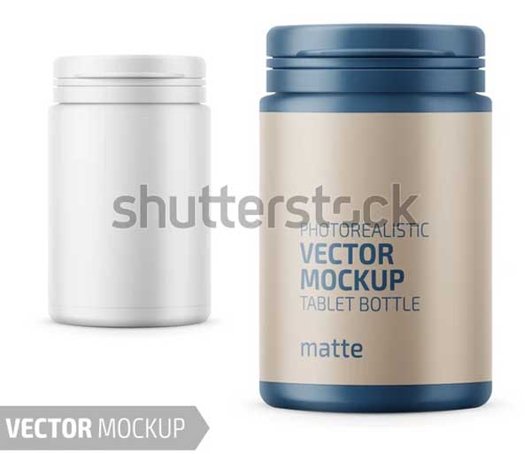 Vector Plastic Pills Bottle Mockup