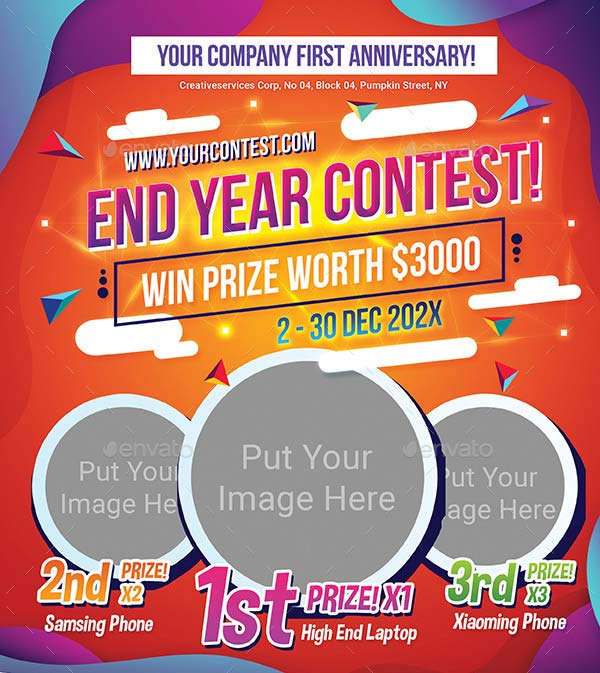 Vector Realistic Contest Flyer Templates