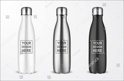 Vector Realistic Sport Bottle Mockup