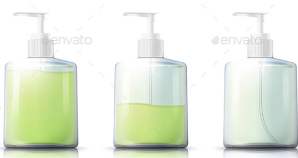 Vector Shampoo Pump Bottle Mockup