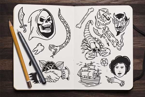 Vector Tattoo Flash Mockup