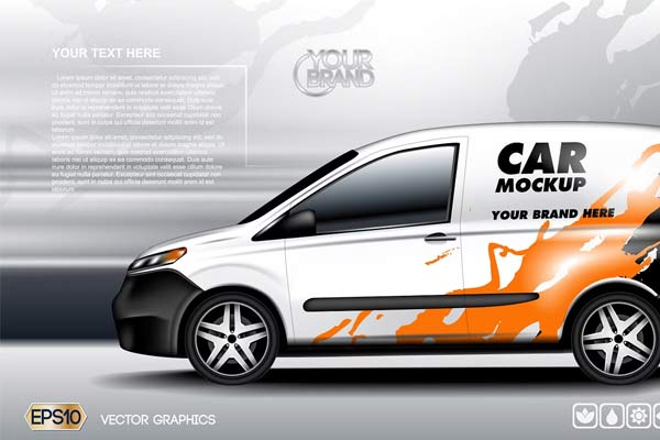 Vector Van or Car Mockup Download