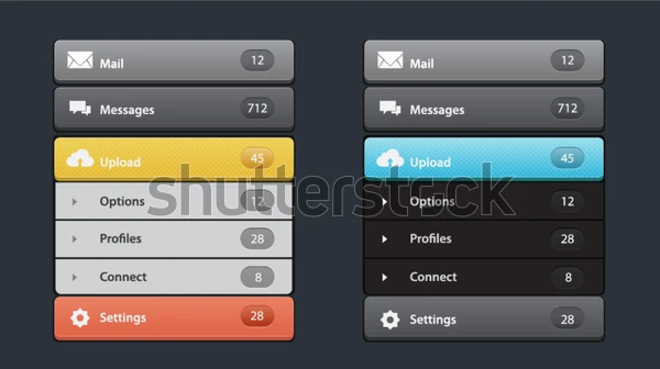 Vector Web Navigation Buttons