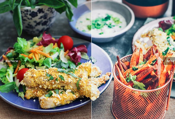 Vibrant Food Typography Photoshop Actions