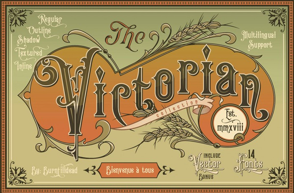 Victorian Tattoo Lettering Font