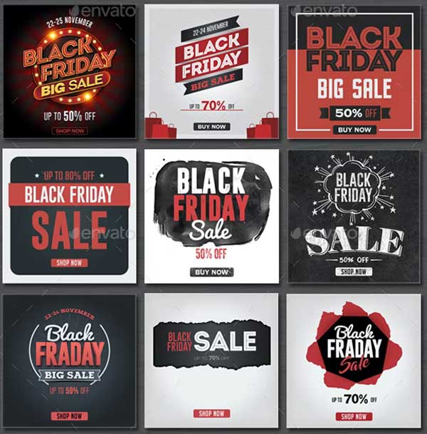 Vintage Black Friday Banners