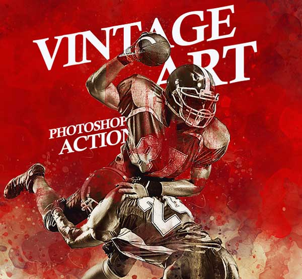 Vintage Art Photoshop Action