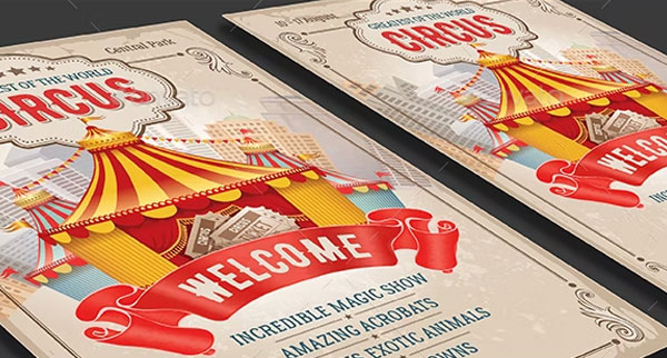 Vintage Circus Flyer Templates Download