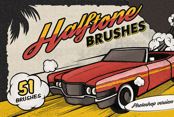 Vintage Comic Book Halftone Brushes