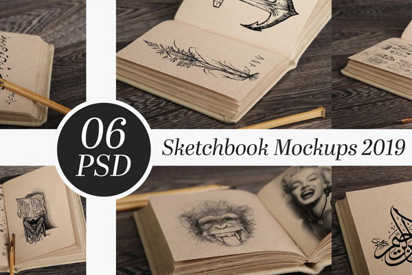 Vintage Sketchbook Mockups
