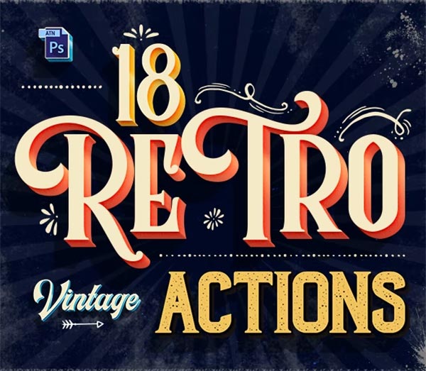 Vintage Text Photoshop Action