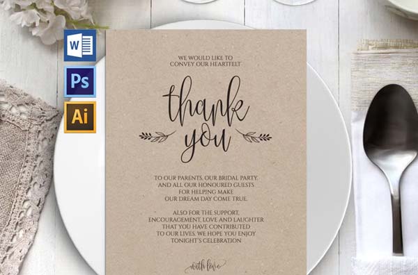 Vintage Thank You Cards Template