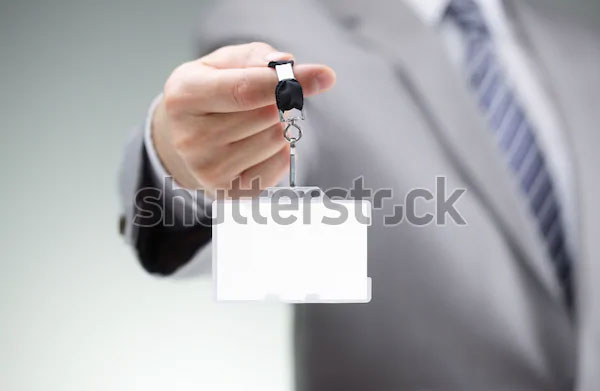 Visitor Holding Id Card