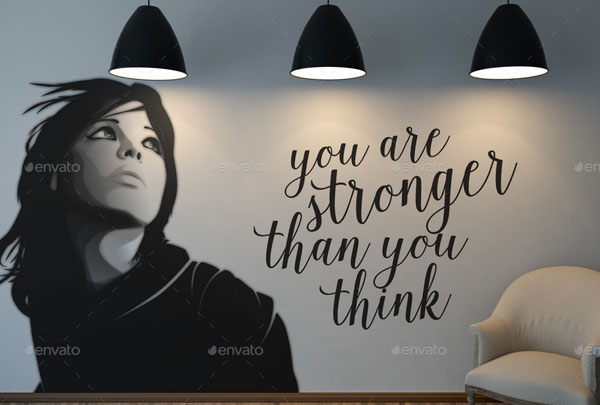 Wall Art Mockup For Photoshop