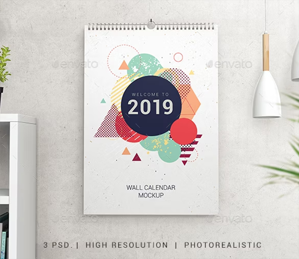 Wall Calendar PSD Mockups