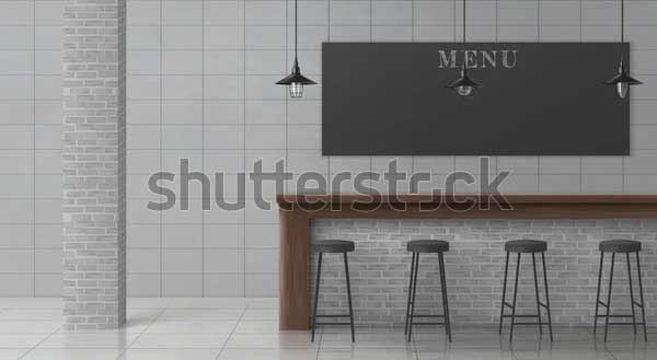 Wall Chalkboard Menu Mockups PSD Template