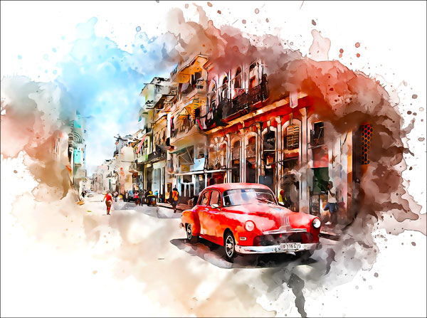 Watercolor Artist Painting Photoshop Action