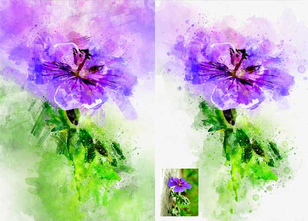 Watercolor Artist Perfectum Photoshop Action