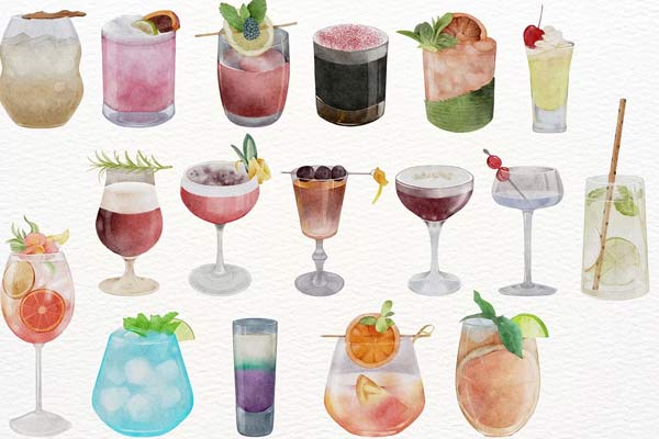 Watercolor Cocktail