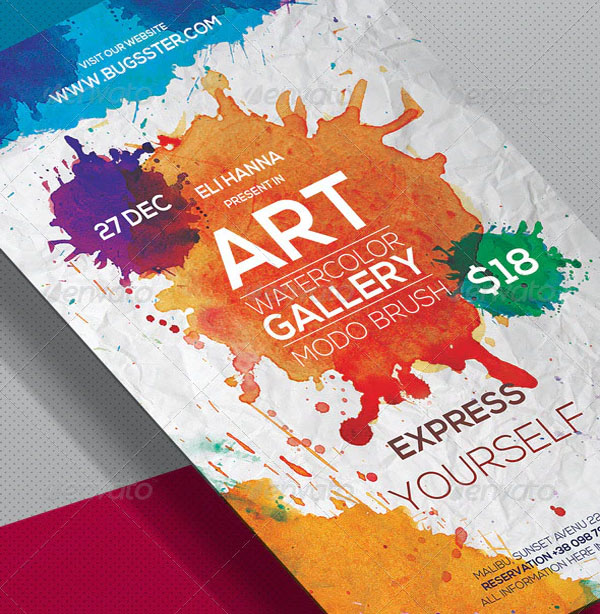 Watercolor Art Flyer Template