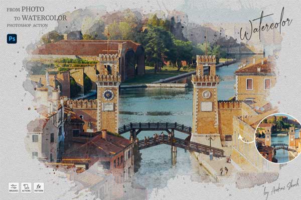 Watercolor from Photo - Photoshop Action