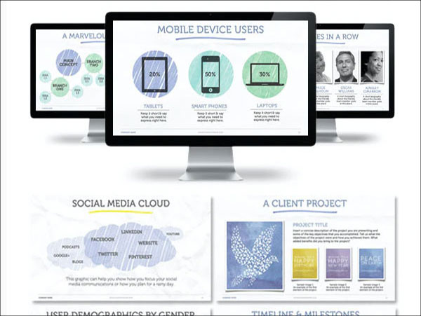 Watercolor Keynote Template Bundle