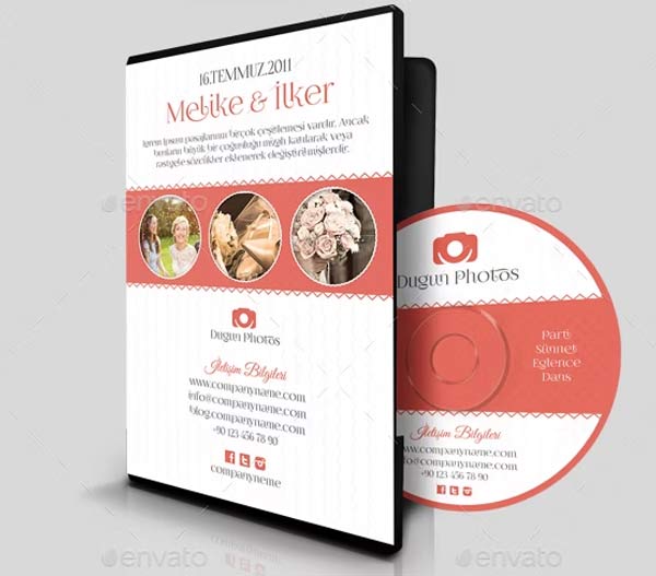 Wedding DVD Cover Editable Templates