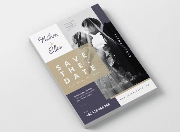 Wedding Invitation Flyer Printable Template