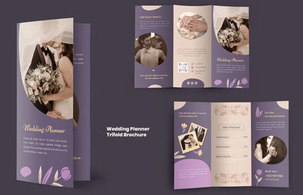 Wedding Planner Trifold Brochure Template Download