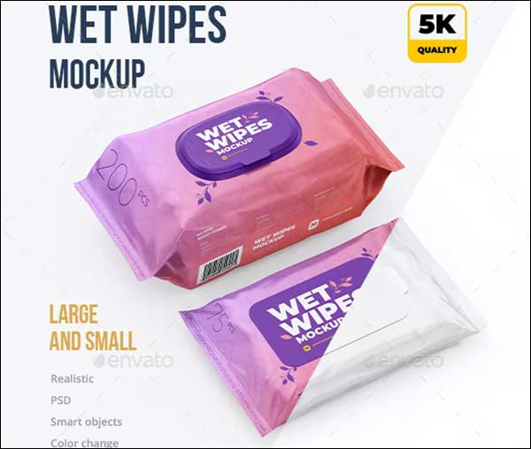 Wet Wipes PSD MockupTemplates