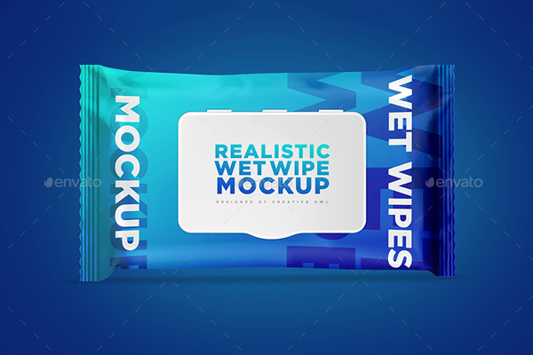 Wet Wipes Pouch Packaging Mockup