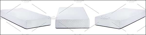 White Mattress with Pattern Isolated Mockup