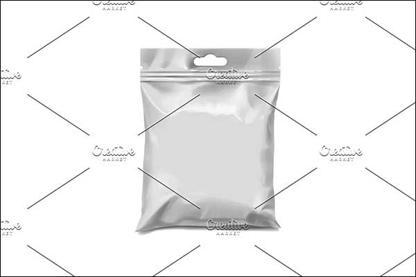 White Realistic Plastic Bag Mockup