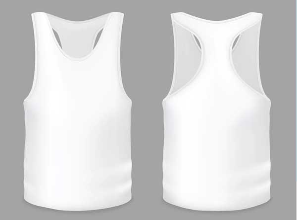 White Tank Top or T-Shirt Mockup