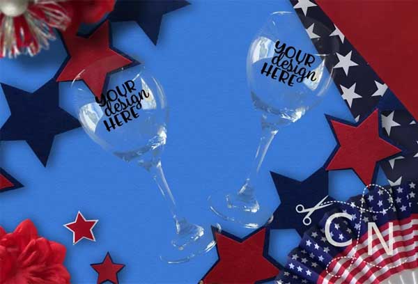 Wine Glass Mockup Template