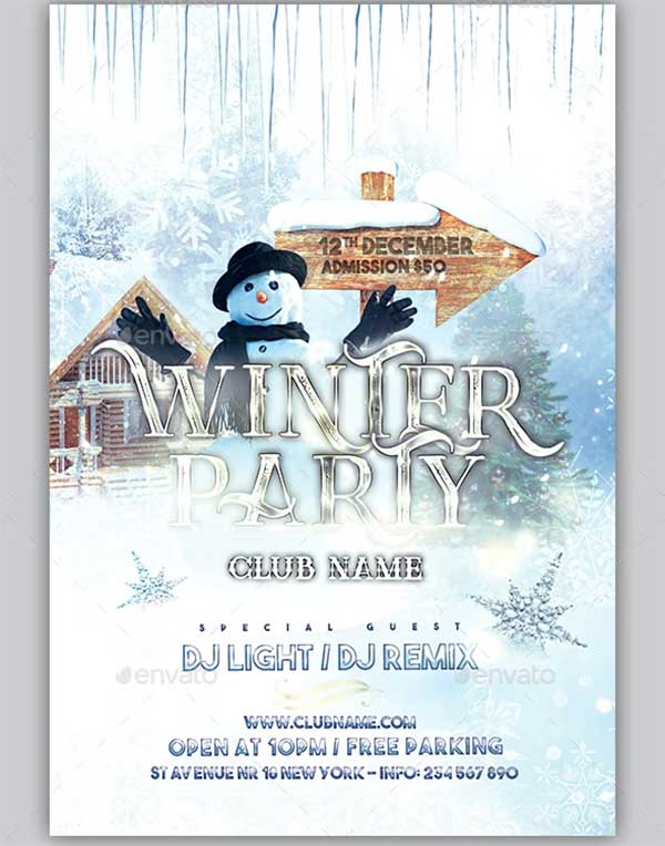 Winter Holiday Party Flyer