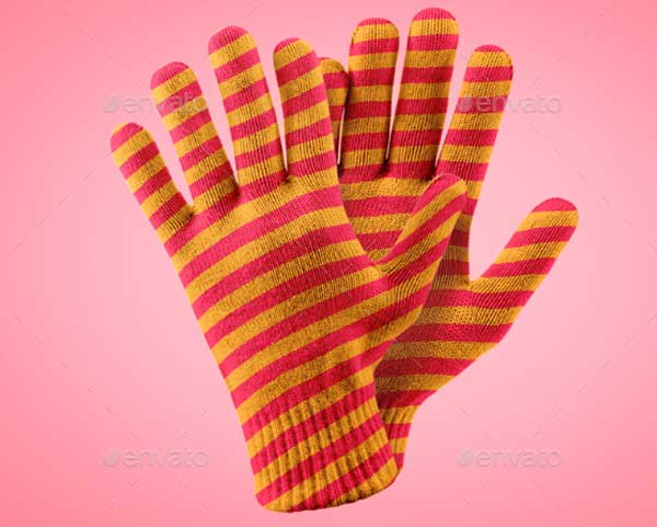 Winter Best Gloves Mockups Download