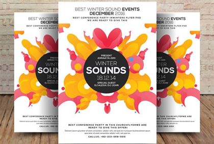 Winter Sound Season Flyer Template